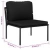 Set-Divani-da-Giardino-5-pz-con-Cuscini-Neri-in-PVC