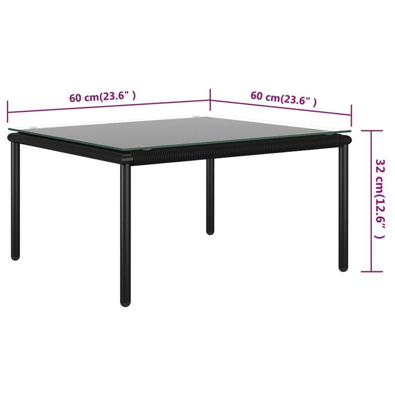Set-Divani-da-Giardino-5-pz-con-Cuscini-Neri-in-PVC