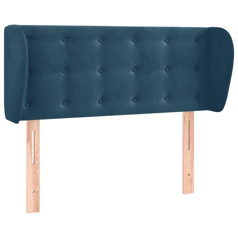 Testiera-ad-Orecchio-Blu-Scuro-147x23x118-128cm-in-Velluto