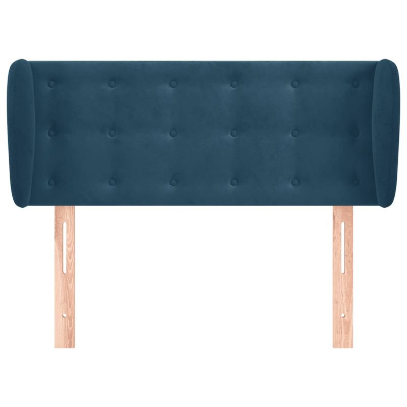 Testiera-ad-Orecchio-Blu-Scuro-147x23x118-128cm-in-Velluto
