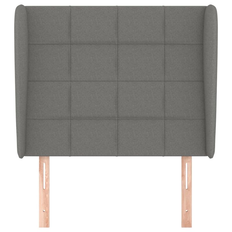 Testiera-ad-Orecchio-Grigio-Scuro-203x23x78-88-cm-in-Tessuto