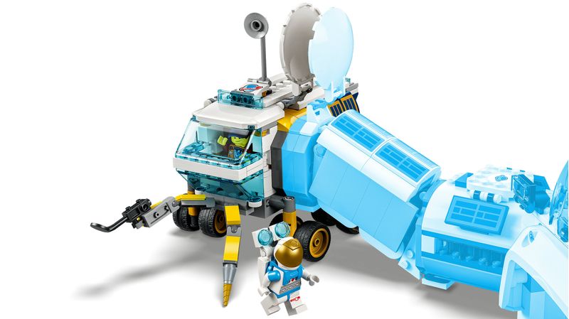 LEGO-City-60348-Rover-Lunare-Modello-di-Veicolo-Spaziale-Giocattolo-Base-della-NASA-con-3-Minifigure-di-Astronauti