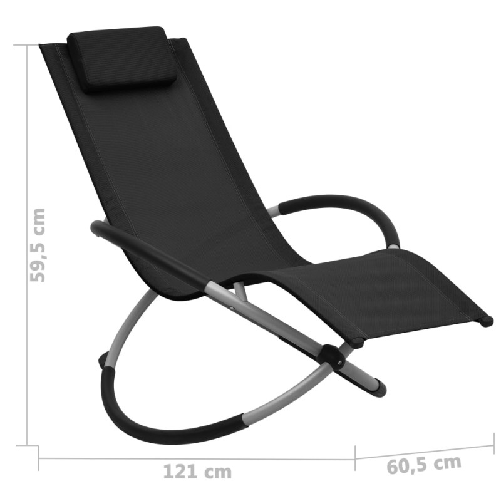 Lettino-Prendisole-per-Bambini-in-Acciaio-Nero
