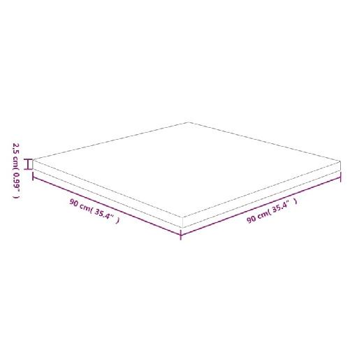 Piano-Tavolo-Quadrato-Marrone-Chiaro-90x90x25-Rovere-Trattato