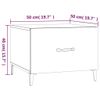 Tavolino-Salotto-con-Gambe-in-Metallo-Bianco-Lucido-50x50x40cm