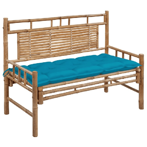 vidaXL-Panchina-da-Giardino-con-Cuscino-120-cm-in-Bambu