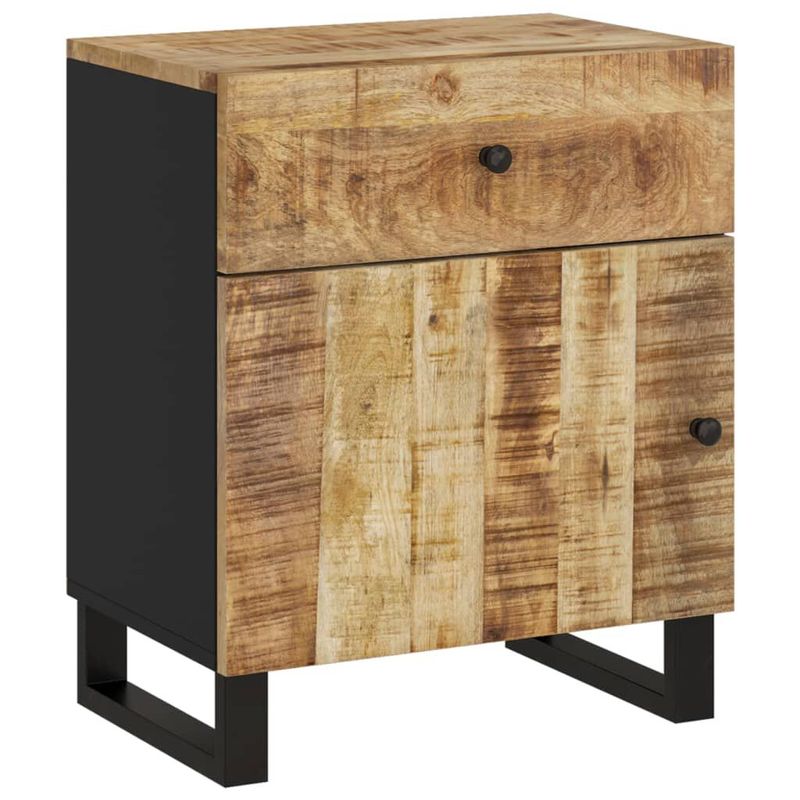 vidaXL-Comodino-50x33x60cm-Legno-Massello-di-Mango-e-Legno-Multistrato