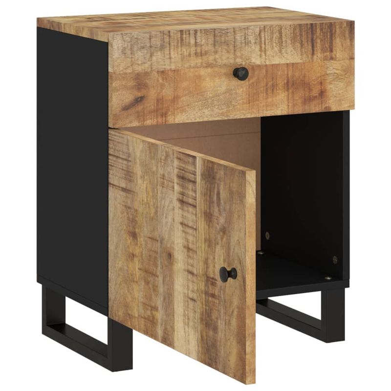 vidaXL-Comodino-50x33x60cm-Legno-Massello-di-Mango-e-Legno-Multistrato