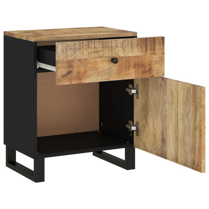 vidaXL-Comodino-50x33x60cm-Legno-Massello-di-Mango-e-Legno-Multistrato