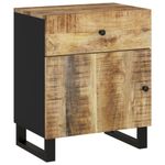 vidaXL-Comodino-50x33x60cm-Legno-Massello-di-Mango-e-Legno-Multistrato