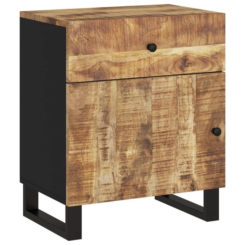 vidaXL-Comodino-50x33x60cm-Legno-Massello-di-Mango-e-Legno-Multistrato