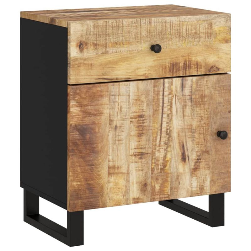 vidaXL-Comodino-50x33x60cm-Legno-Massello-di-Mango-e-Legno-Multistrato