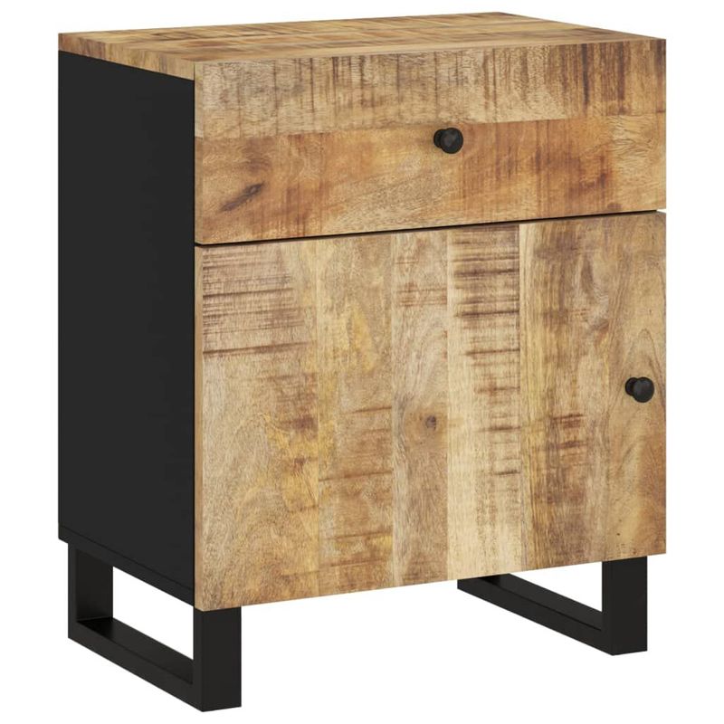 vidaXL-Comodino-50x33x60cm-Legno-Massello-di-Mango-e-Legno-Multistrato