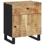 vidaXL-Comodino-50x33x60cm-Legno-Massello-di-Mango-e-Legno-Multistrato