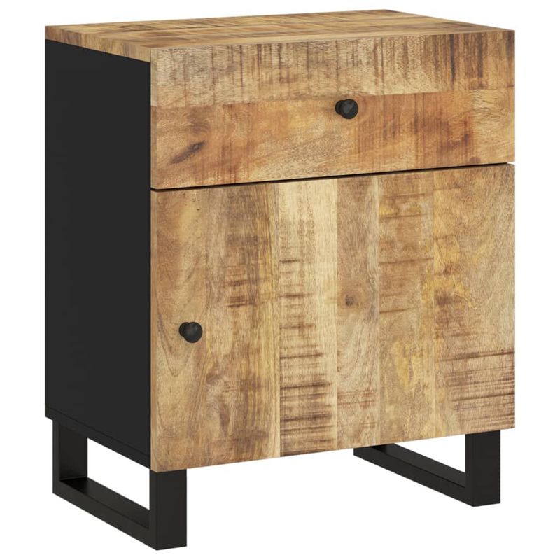 vidaXL-Comodino-50x33x60cm-Legno-Massello-di-Mango-e-Legno-Multistrato