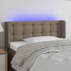 vidaXL-Testiera-a-LED-Tortora-103x16x118-128-cm-in-Tessuto