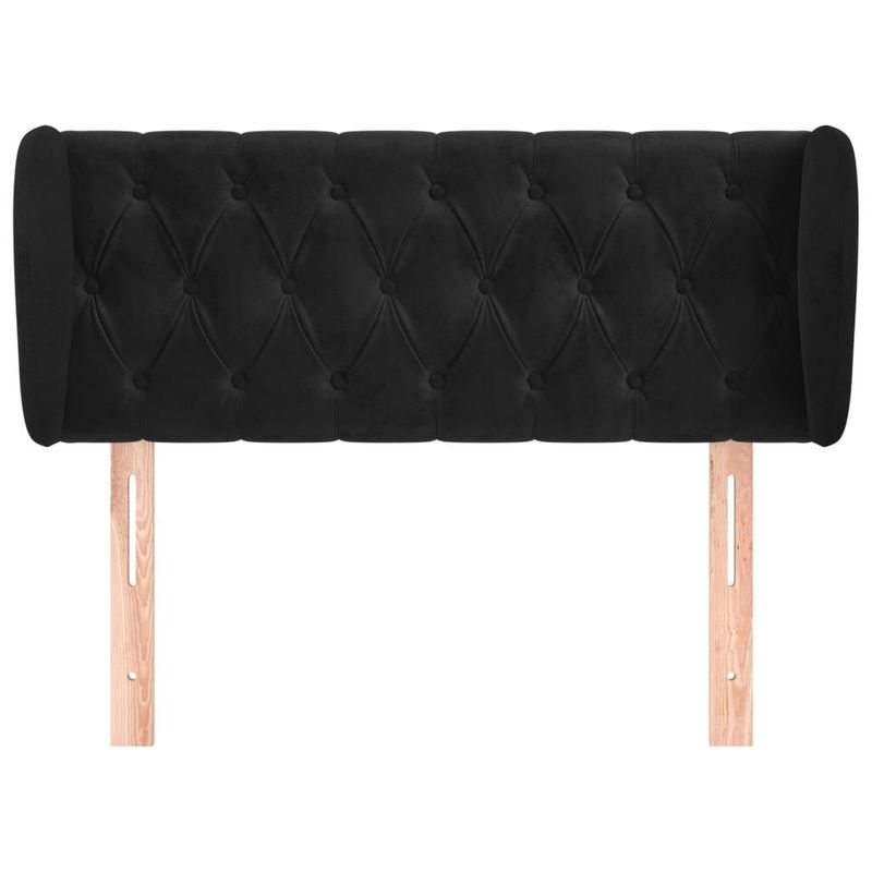 vidaXL-Testiera-ad-Orecchio-Nera-103x23x78-88-cm-in-Velluto