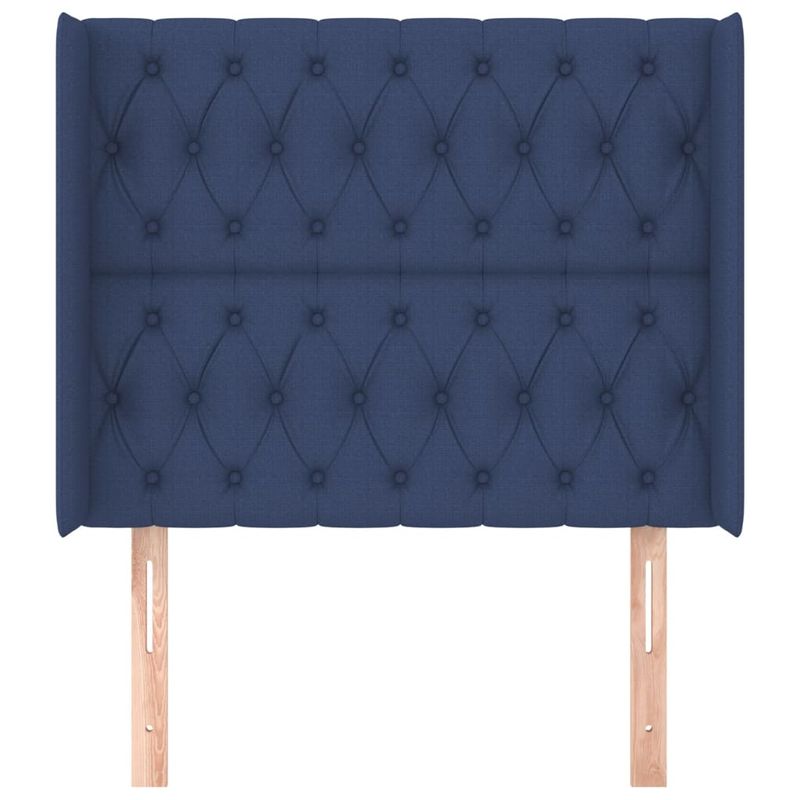 vidaXL-Testiera-ad-Orecchio-Blu-93x16x78-88cm-in-Tessuto