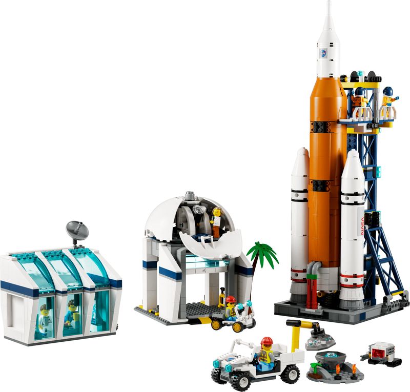 LEGO-City-60351-Centro-Spaziale-Giocattoli-Creativi-per-Bambini-di-7--Anni-Base-NASA-con-6-Minifigure-di-Astronauti