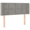 Testiera-Grigio-Chiaro-a-LED-93x16x78-88-cm-in-Velluto