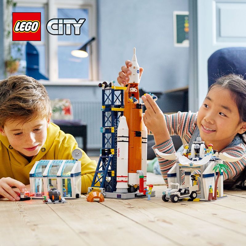 LEGO-City-60351-Centro-Spaziale-Giocattoli-Creativi-per-Bambini-di-7--Anni-Base-NASA-con-6-Minifigure-di-Astronauti