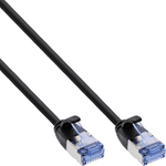 InLine Cavo Rete Lan U/FTP Slim Cat.6A nero 03m