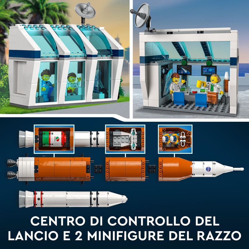 LEGO-City-60351-Centro-Spaziale-Giocattoli-Creativi-per-Bambini-di-7--Anni-Base-NASA-con-6-Minifigure-di-Astronauti