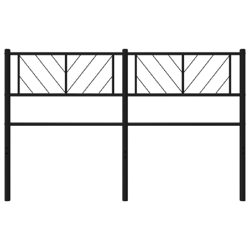 vidaXL-Testiera-in-Metallo-Nero-140-cm