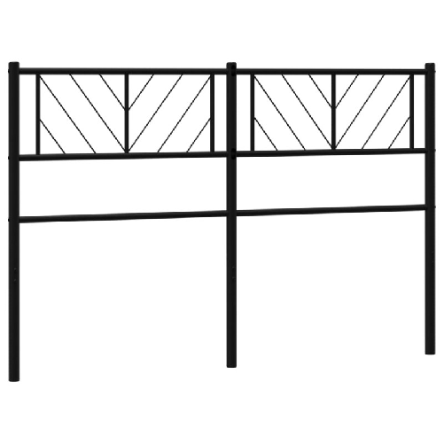 vidaXL-Testiera-in-Metallo-Nero-140-cm