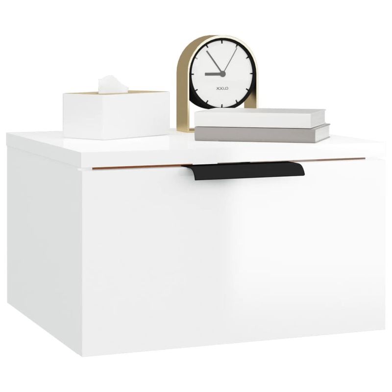 Comodino-a-Muro-Bianco-Lucido-34x30x20-cm