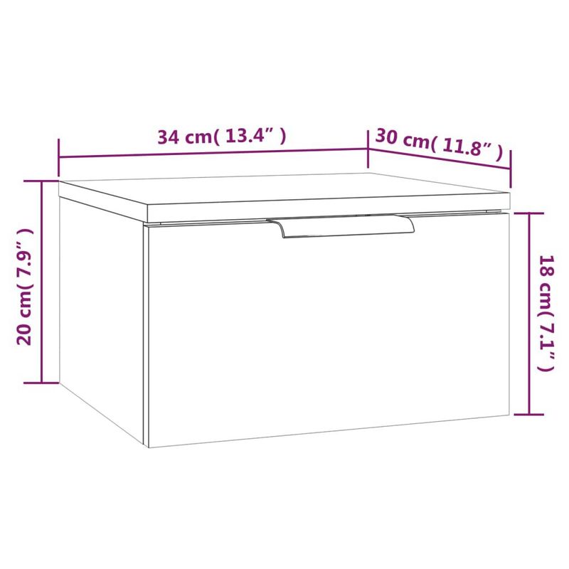 Comodino-a-Muro-Bianco-Lucido-34x30x20-cm