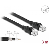 Delock Cavo di rete RJ45 Cat.6A F/UTP con rivestimento interno in metallo da 3 m