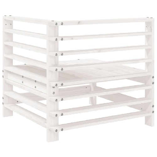 vidaXL-Divano-Angolare-da-Giardino-Bianco-in-Legno-Massello-di-Pino