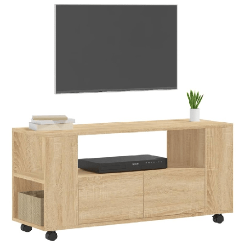 vidaXL-Mobile-TV-Rovere-Sonoma-102x345x43-cm-in-Legno-Multistrato