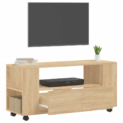 vidaXL-Mobile-TV-Rovere-Sonoma-102x345x43-cm-in-Legno-Multistrato