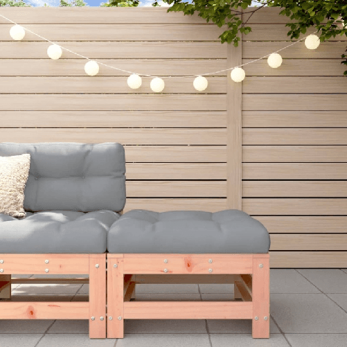 vidaXL-Poggiapiedi-da-Giardino-con-Cuscino-Legno-Massello-di-Douglas