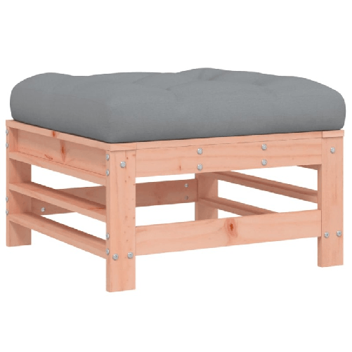 vidaXL-Poggiapiedi-da-Giardino-con-Cuscino-Legno-Massello-di-Douglas