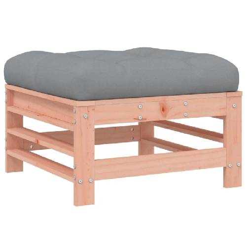 vidaXL-Poggiapiedi-da-Giardino-con-Cuscino-Legno-Massello-di-Douglas