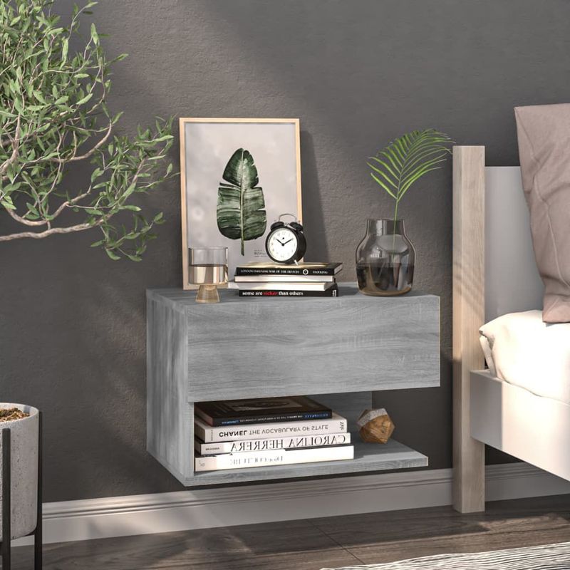 Comodini-a-Muro-2-pz-Grigio-Sonoma