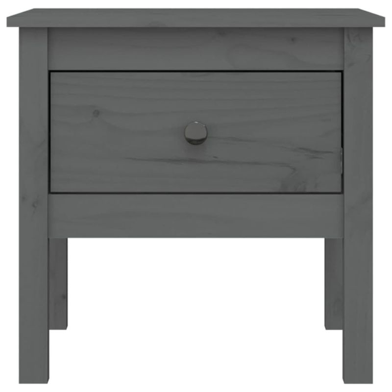 Tavolini-2-pz-Grigi-50x50x49-cm-Legno-Massello-di-Pino