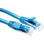 ACT Blue 1.5 meter U/UTP CAT5E patch cable component level with RJ45 connectors