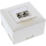 InLine Scatola prese Cat.6A 2x RJ45 F esterno o ad incasso verticale bianca