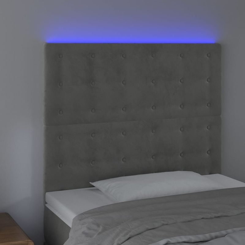 Testiera-a-LED-Grigio-Chiaro-180x5x78-88-cm-in-Velluto