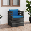 Poltrona-da-Giardino-con-Cuscini-in-Legno-di-Pino