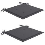 vidaXL-Sedie-da-Giardino-con-Cuscini-Antracite-4-pz-Massello-di-Teak