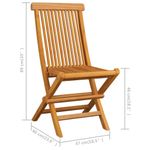 vidaXL-Sedie-da-Giardino-con-Cuscini-Antracite-4-pz-Massello-di-Teak