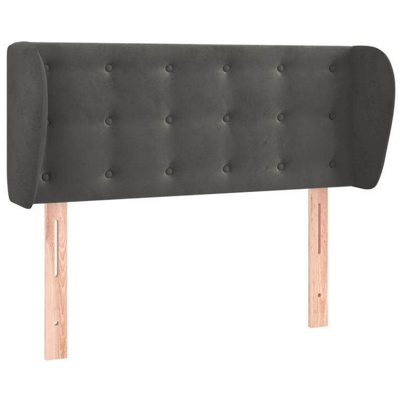 Testiera-ad-Orecchio-Grigio-Scuro-93x23x118-128-cm-in-Velluto