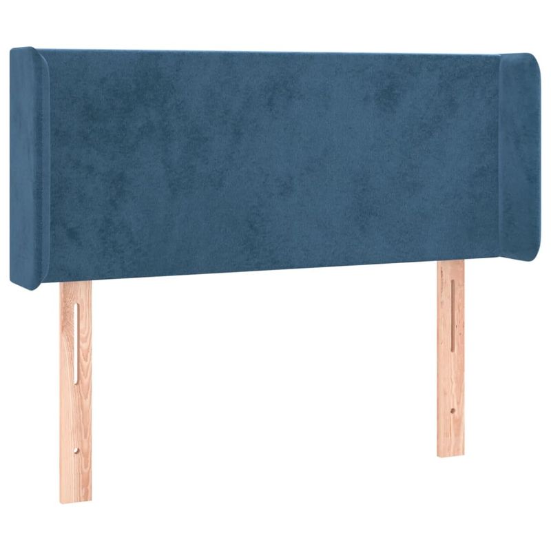Testiera-ad-Orecchio-Blu-Scuro-147x16x118-128-cm-in-Velluto
