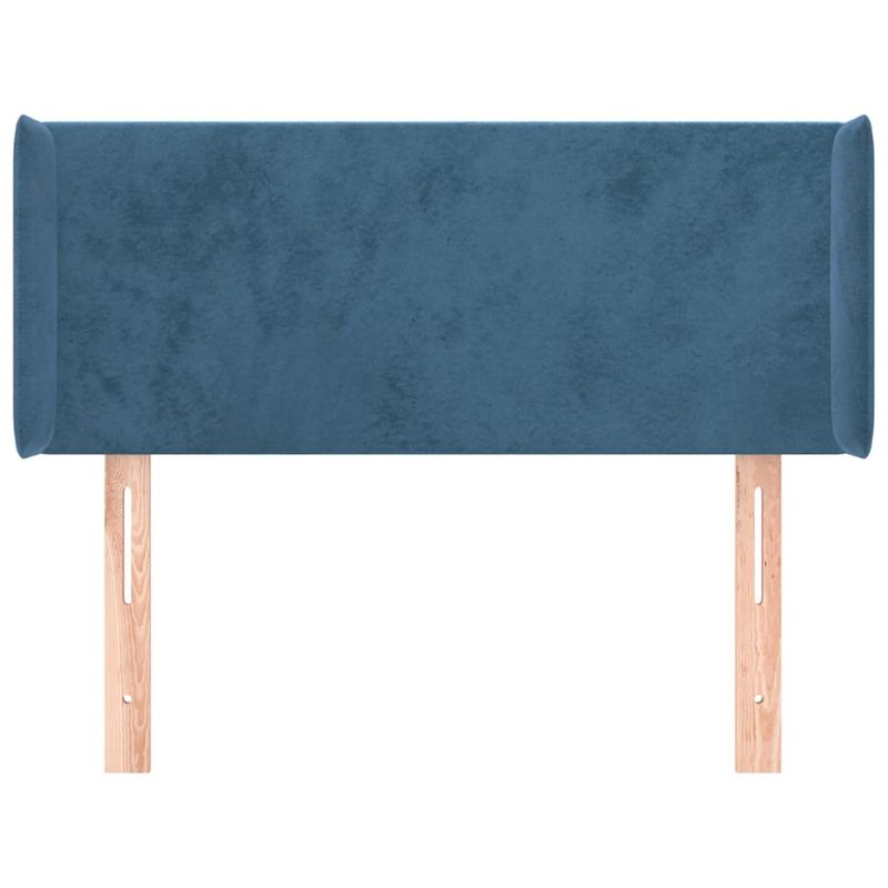 Testiera-ad-Orecchio-Blu-Scuro-147x16x118-128-cm-in-Velluto