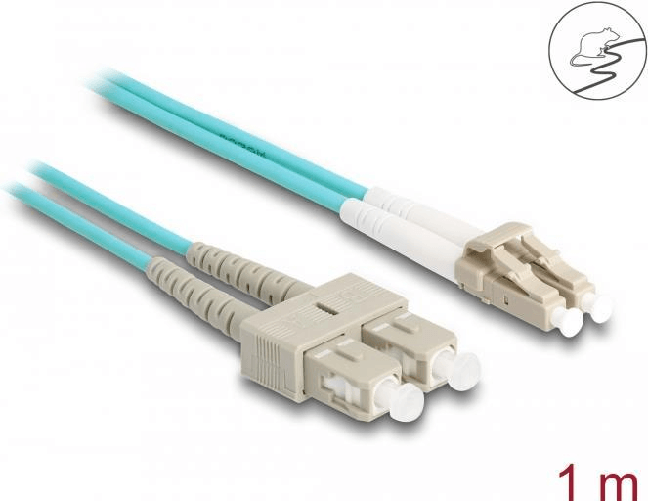 Delock - Netzwerkkabel - LC Multi-Mode (M) zu SC multi-mode (M) - 1 m - 3 mm - Glasfaser - Duplex